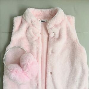 Epic Threads Light Pink Faux Fur Vest
